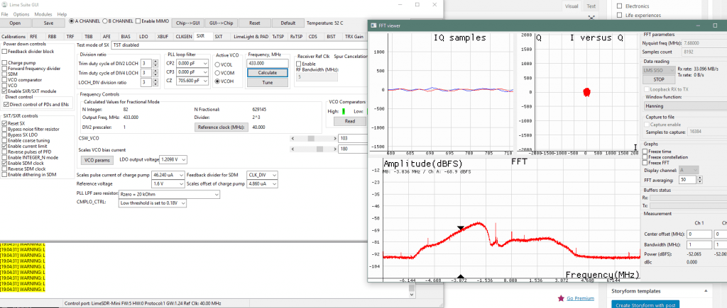 LimeSDR Mini FFT Viewer