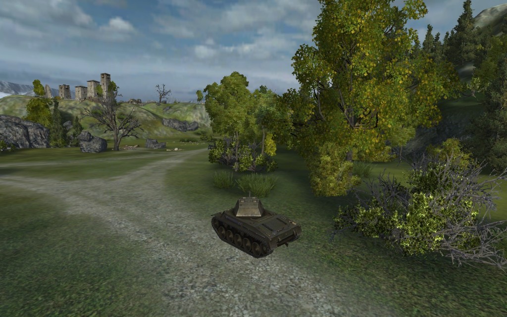 World of tanks battle in progress