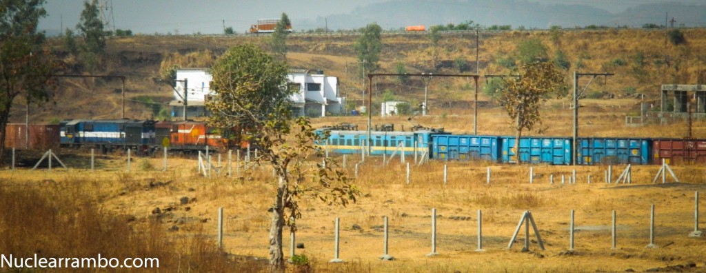 Two railways in parallel action at Khardi station