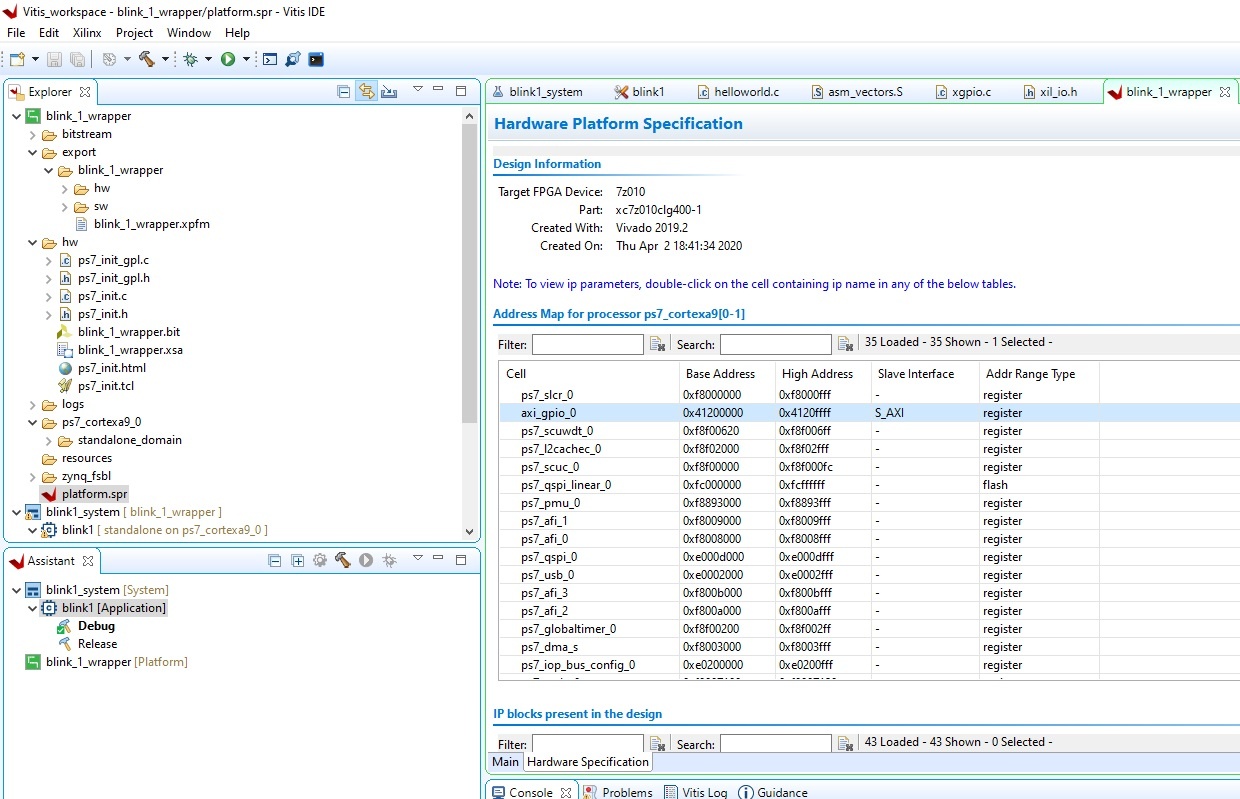 vitis ide peripheral address