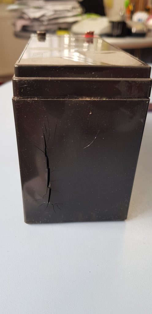 Cracked battery