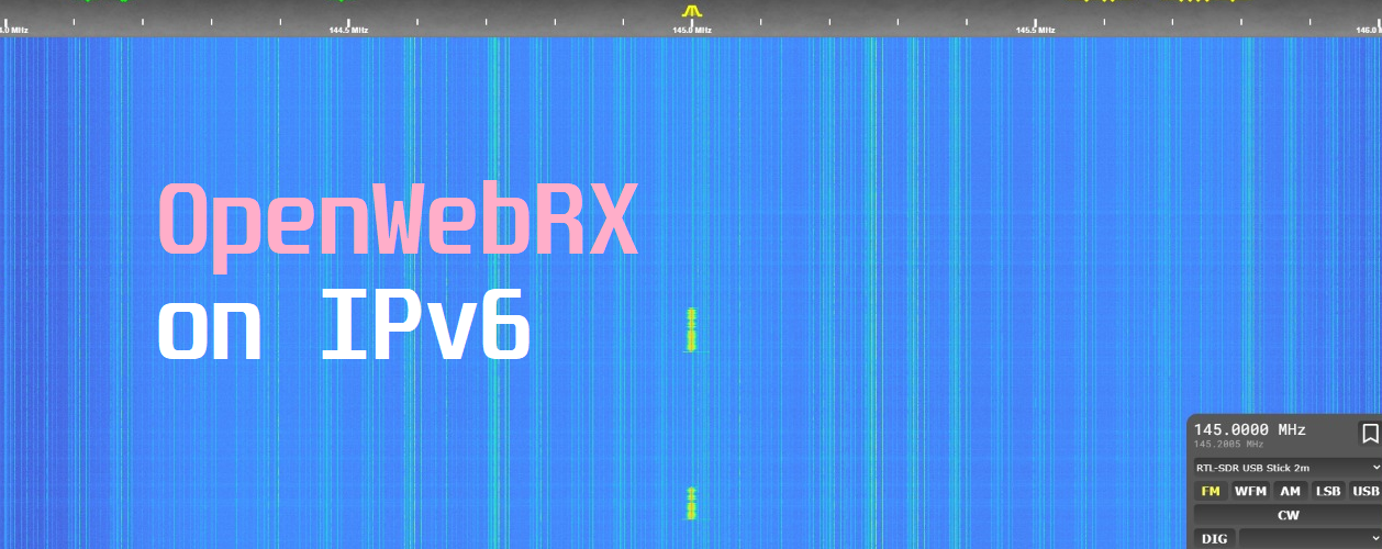 OpenWebRX running on a IPv6